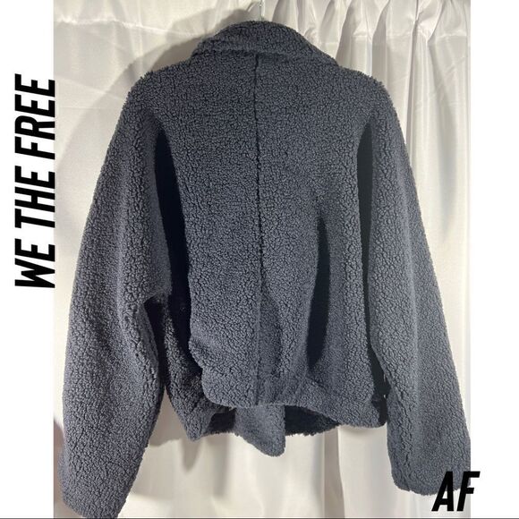 WE THE FREE IZZY TEDDY JACKET MIDNIGHT BLUE LARGE NEW NWT - Picture 7 of 8